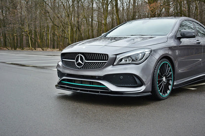 Frontlippe V.1 passend für Mercedes CLA C117 AMG-LINE FL schwarz Hochglanz