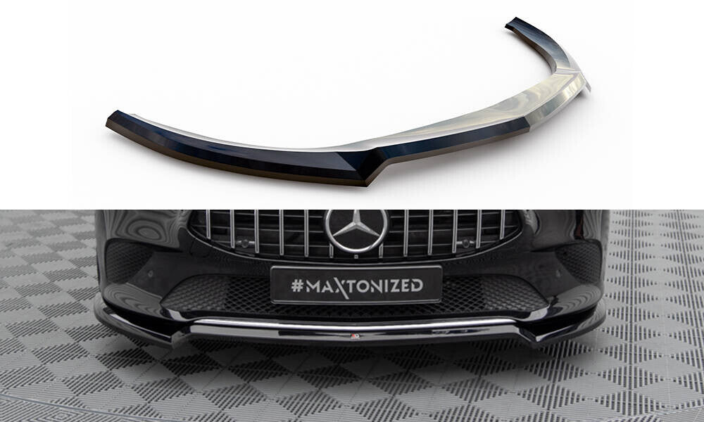 Frontlippe V.1 passend für Mercedes CLA C118 schwarz Hochglanz