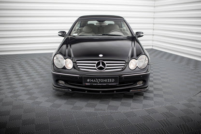 Frontlippe V.1 passend für Mercedes CLK W 209 passend für Standard Stoßstange schwarz Hochglanz