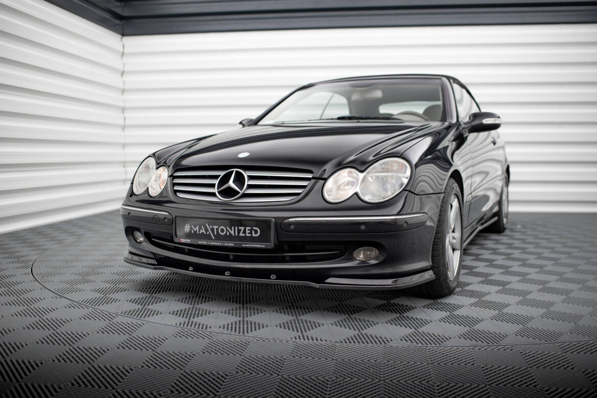Frontlippe V.1 passend für Mercedes CLK W 209 passend für Standard Stoßstange schwarz Hochglanz