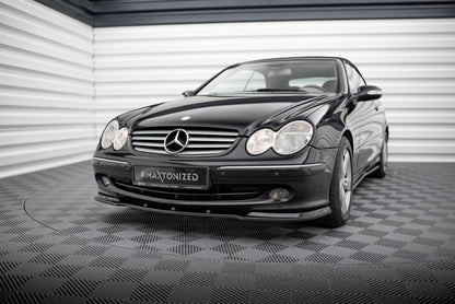 Frontlippe V.1 passend für Mercedes CLK W 209 passend für Standard Stoßstange schwarz Hochglanz
