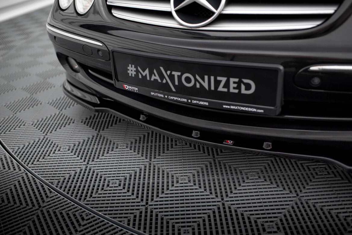 Frontlippe V.1 passend für Mercedes CLK W 209 passend für Standard Stoßstange schwarz Hochglanz