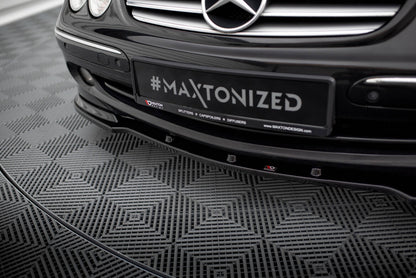 Frontlippe V.1 passend für Mercedes CLK W 209 passend für Standard Stoßstange schwarz Hochglanz