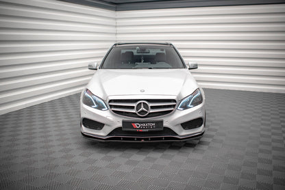 Frontlippe V.1 passend für Mercedes E AMG-Line Limousine W212 FL schwarz Hochglanz
