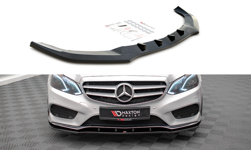 Frontlippe V.1 passend für Mercedes E AMG-Line Limousine W212 FL schwarz Hochglanz