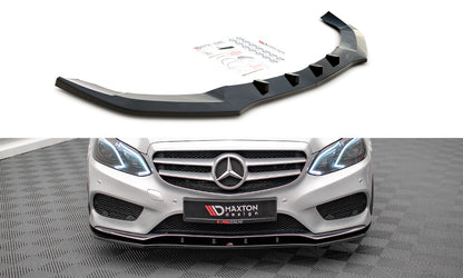 Frontlippe V.1 passend für Mercedes E AMG-Line Limousine W212 FL schwarz Hochglanz