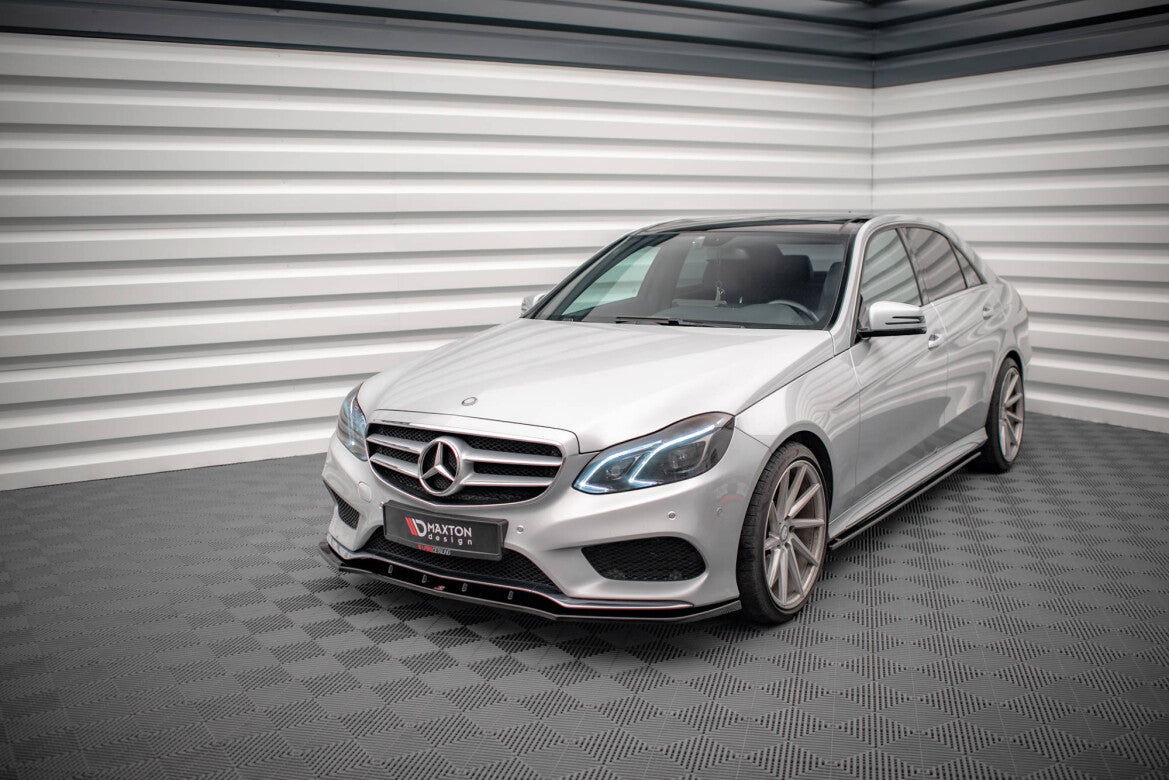 Frontlippe V.1 passend für Mercedes E AMG-Line Limousine W212 FL schwarz Hochglanz