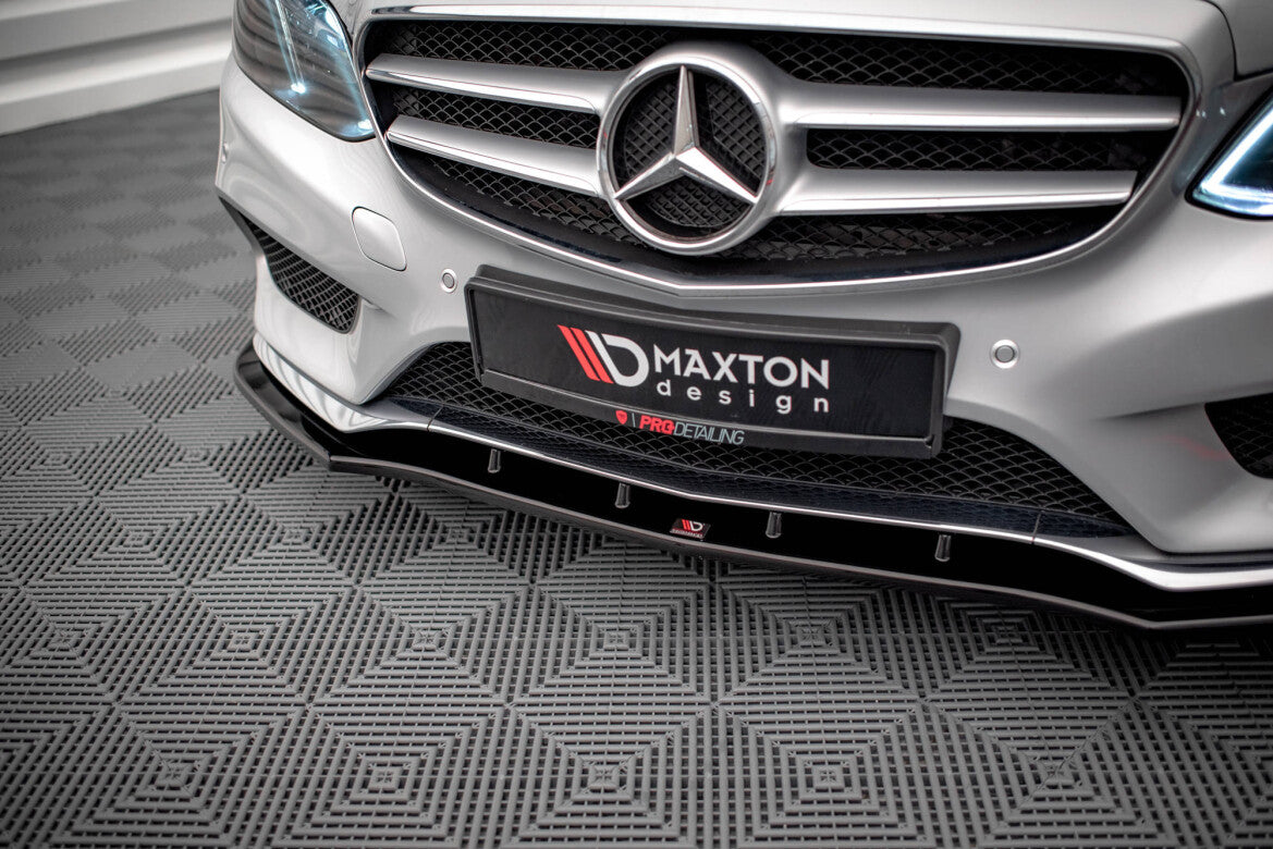 Frontlippe V.1 passend für Mercedes E AMG-Line Limousine W212 FL schwarz Hochglanz