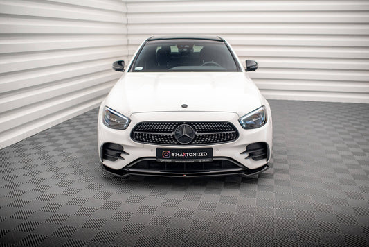 Frontlippe V.1 passend für Mercedes E AMG-Line W213 FL schwarz Hochglanz