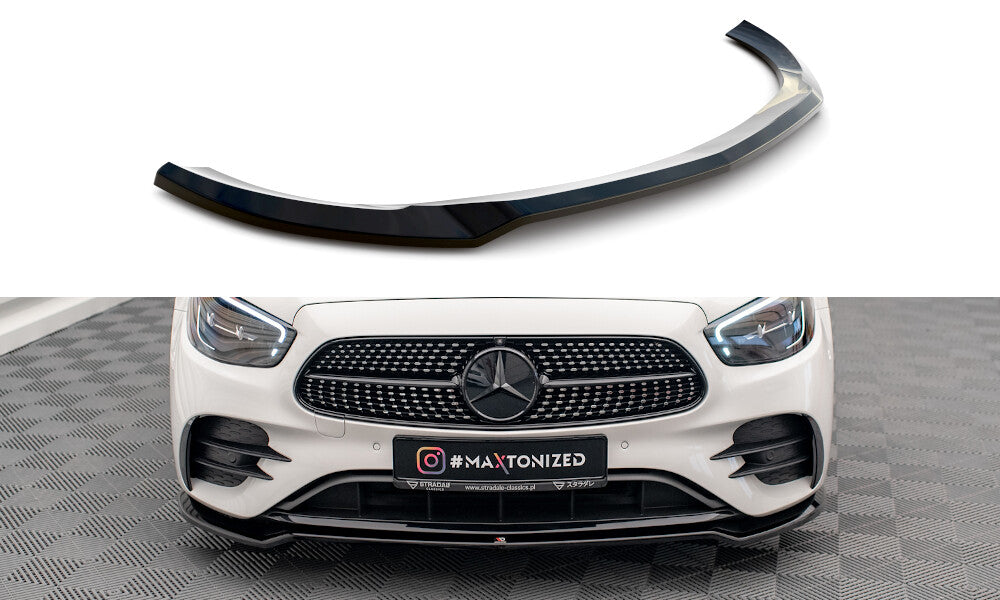 Frontlippe V.1 passend für Mercedes E AMG-Line W213 FL schwarz Hochglanz