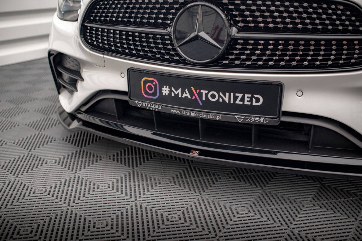 Frontlippe V.1 passend für Mercedes E AMG-Line W213 FL schwarz Hochglanz