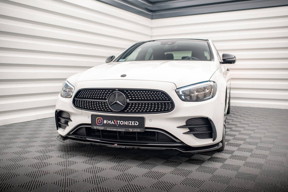 Frontlippe V.1 passend für Mercedes E AMG-Line W213 FL schwarz Hochglanz