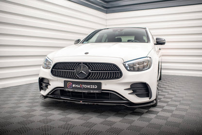 Frontlippe V.1 passend für Mercedes E AMG-Line W213 FL schwarz Hochglanz