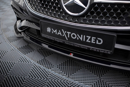 Frontlippe V.1 passend für Mercedes E AMG-Line W214 schwarz Hochglanz