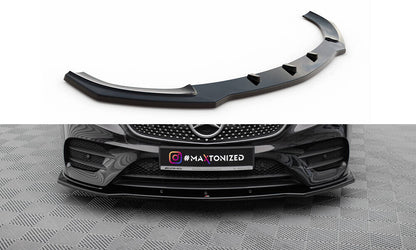 Frontlippe V.1 passend für Mercedes E-Klasse W213 Coupe (C238) / Cabriolet (A238) AMG-Line / 53 AMG schwarz Hochglanz