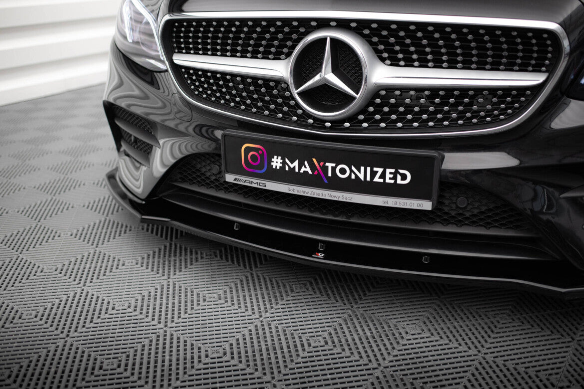 Frontlippe V.1 passend für Mercedes E-Klasse W213 Coupe (C238) / Cabriolet (A238) AMG-Line / 53 AMG schwarz Hochglanz