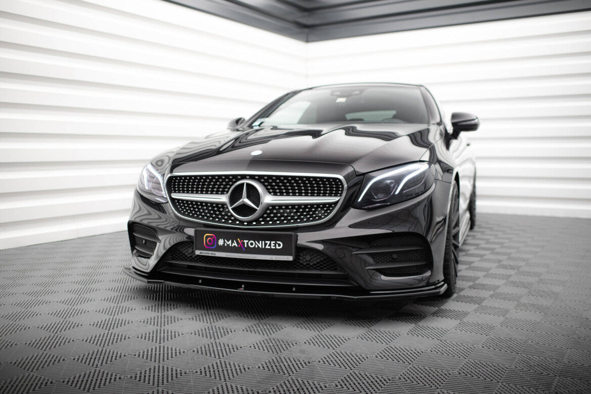 Frontlippe V.1 passend für Mercedes E-Klasse W213 Coupe (C238) / Cabriolet (A238) AMG-Line / 53 AMG schwarz Hochglanz