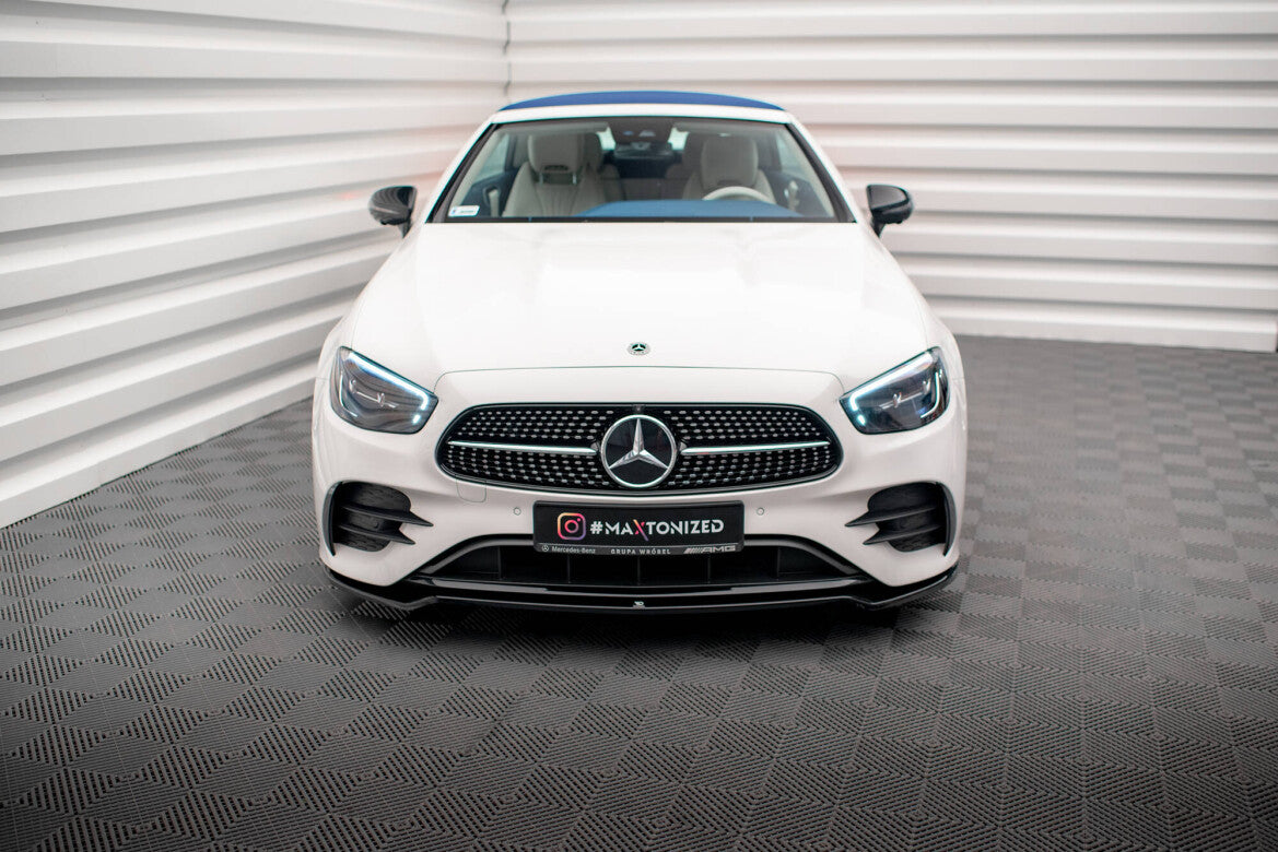 Frontlippe V.1 passend für Mercedes E-Klasse W213 Coupe FL (C238 FL) / Cabriolet (A238 FL) AMG-Line / 53 AMG schwarz Hochglanz