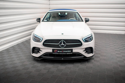 Frontlippe V.1 passend für Mercedes E-Klasse W213 Coupe FL (C238 FL) / Cabriolet (A238 FL) AMG-Line / 53 AMG schwarz Hochglanz