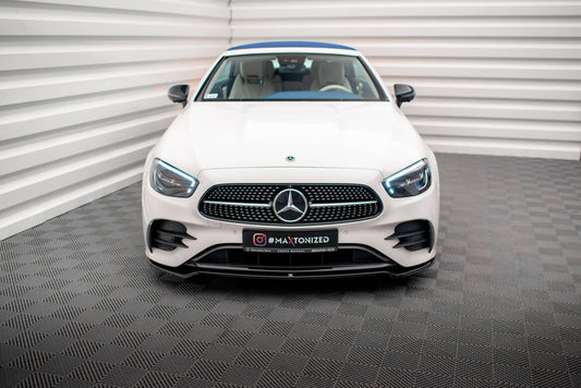 Frontlippe V.1 passend für Mercedes E-Klasse W213 Coupe FL (C238 FL) / Cabriolet (A238 FL) AMG-Line / 53 AMG schwarz Hochglanz