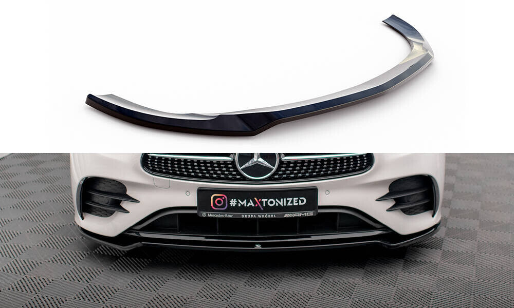 Frontlippe V.1 passend für Mercedes E-Klasse W213 Coupe FL (C238 FL) / Cabriolet (A238 FL) AMG-Line / 53 AMG schwarz Hochglanz