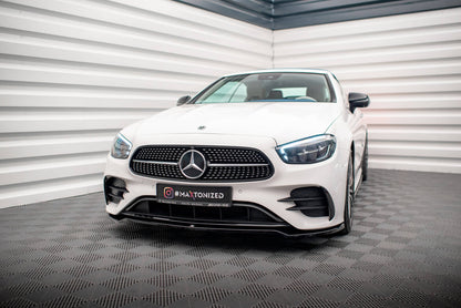 Frontlippe V.1 passend für Mercedes E-Klasse W213 Coupe FL (C238 FL) / Cabriolet (A238 FL) AMG-Line / 53 AMG schwarz Hochglanz