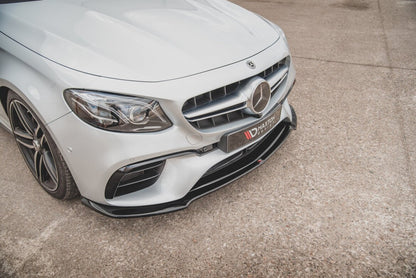 Frontlippe V.1 passend für Mercedes E63 AMG Kombi/Limousine S213/W213 schwarz Hochglanz