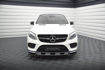 Frontlippe V.1 passend für Mercedes GLE Coupe 43 AMG / AMG-Line C292 schwarz Hochglanz