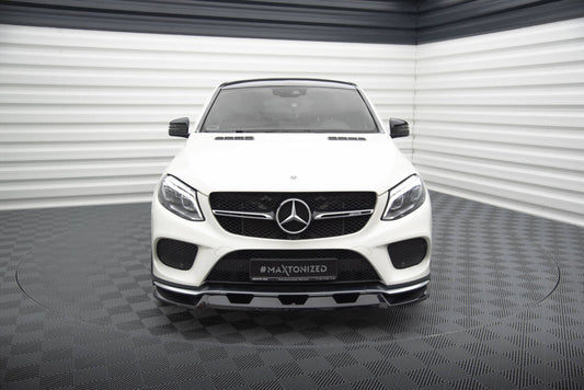 Frontlippe V.1 passend für Mercedes GLE Coupe 43 AMG / AMG-Line C292 schwarz Hochglanz
