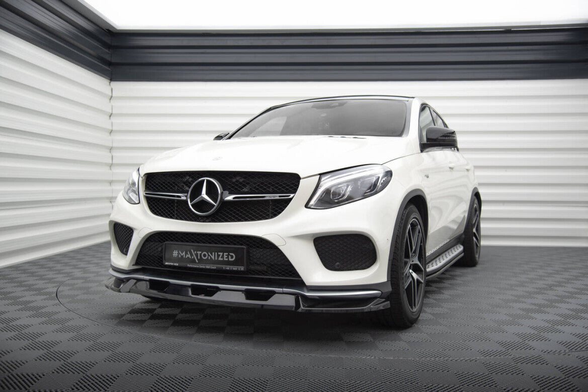 Frontlippe V.1 passend für Mercedes GLE Coupe 43 AMG / AMG-Line C292 schwarz Hochglanz