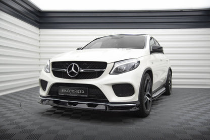 Frontlippe V.1 passend für Mercedes GLE Coupe 43 AMG / AMG-Line C292 schwarz Hochglanz