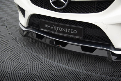 Frontlippe V.1 passend für Mercedes GLE Coupe 43 AMG / AMG-Line C292 schwarz Hochglanz