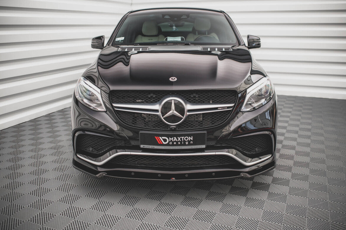 Frontlippe V.1 passend für Mercedes GLE Coupe / SUV 63 AMG C292 / W166 schwarz Hochglanz