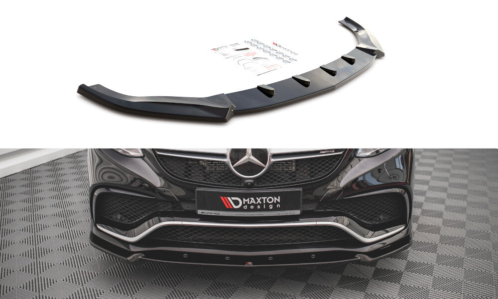 Frontlippe V.1 passend für Mercedes GLE Coupe / SUV 63 AMG C292 / W166 schwarz Hochglanz