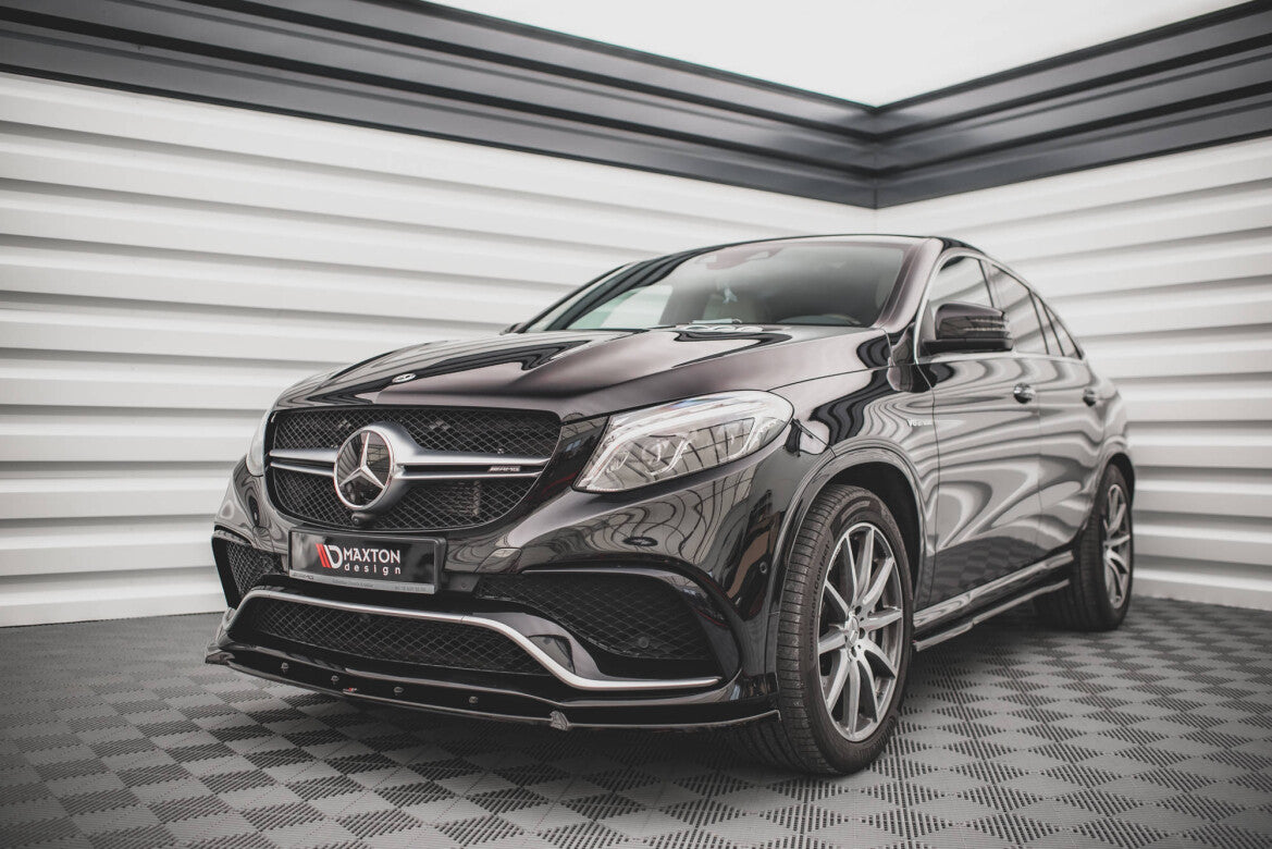 Frontlippe V.1 passend für Mercedes GLE Coupe / SUV 63 AMG C292 / W166 schwarz Hochglanz