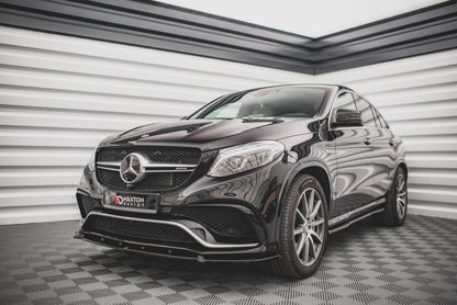 Frontlippe V.1 passend für Mercedes GLE Coupe / SUV 63 AMG C292 / W166 schwarz Hochglanz