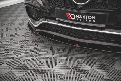 Frontlippe V.1 passend für Mercedes GLE Coupe / SUV 63 AMG C292 / W166 schwarz Hochglanz