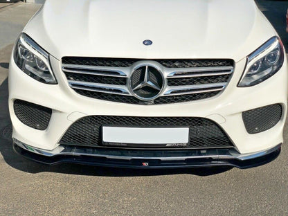 Frontlippe V.1 passend für Mercedes GLE W166 AMG-Line schwarz Hochglanz
