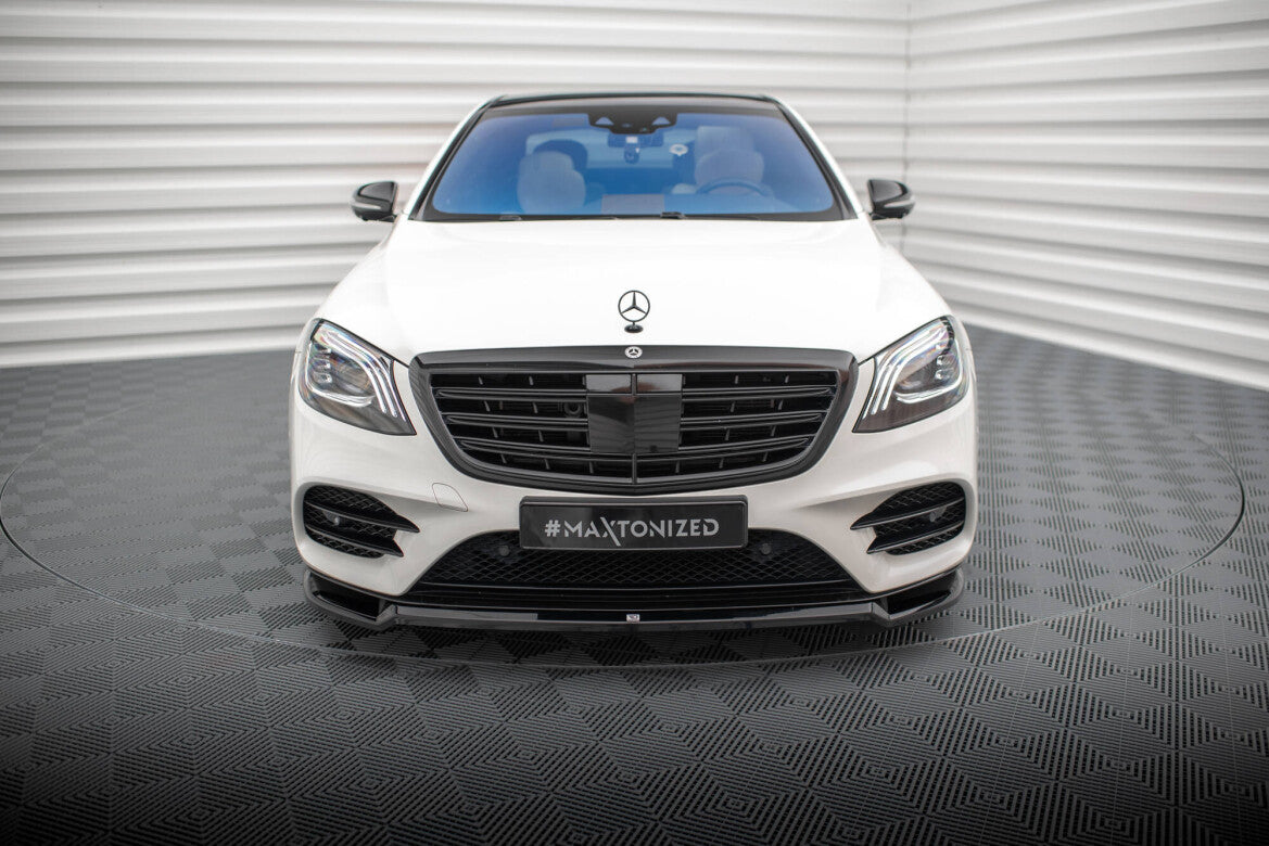 Frontlippe V.1 passend für Mercedes S AMG-Line W222 FL schwarz Hochglanz