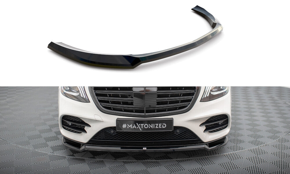 Frontlippe V.1 passend für Mercedes S AMG-Line W222 FL schwarz Hochglanz