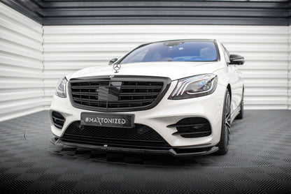 Frontlippe V.1 passend für Mercedes S AMG-Line W222 FL schwarz Hochglanz