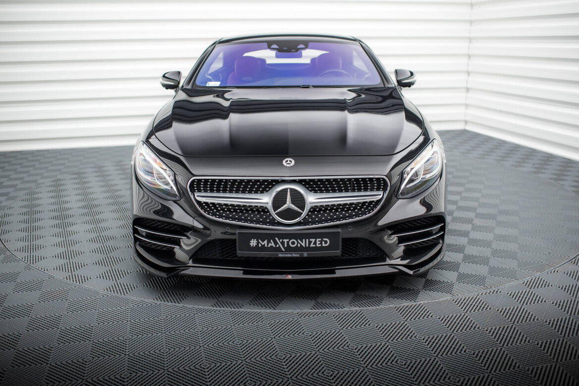 Frontlippe V.1 passend für Mercedes S Coupe AMG-Line C217 FL schwarz Hochglanz