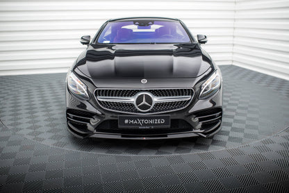 Frontlippe V.1 passend für Mercedes S Coupe AMG-Line C217 FL schwarz Hochglanz