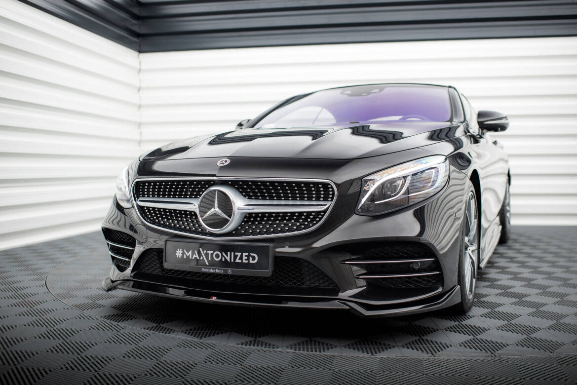 Frontlippe V.1 passend für Mercedes S Coupe AMG-Line C217 FL schwarz Hochglanz
