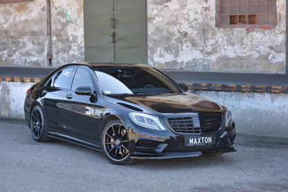 Frontlippe V.1 passend für Mercedes S-Klasse AMG-LINE W222 schwarz Hochglanz