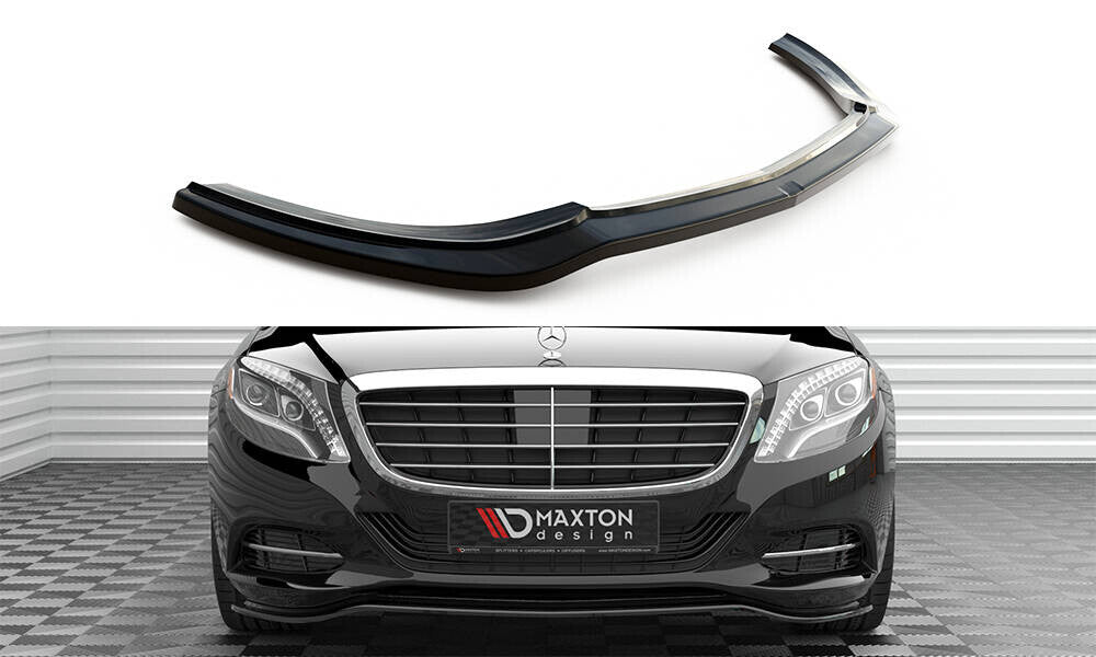 Frontlippe V.1 passend für Mercedes S W222 schwarz Hochglanz
