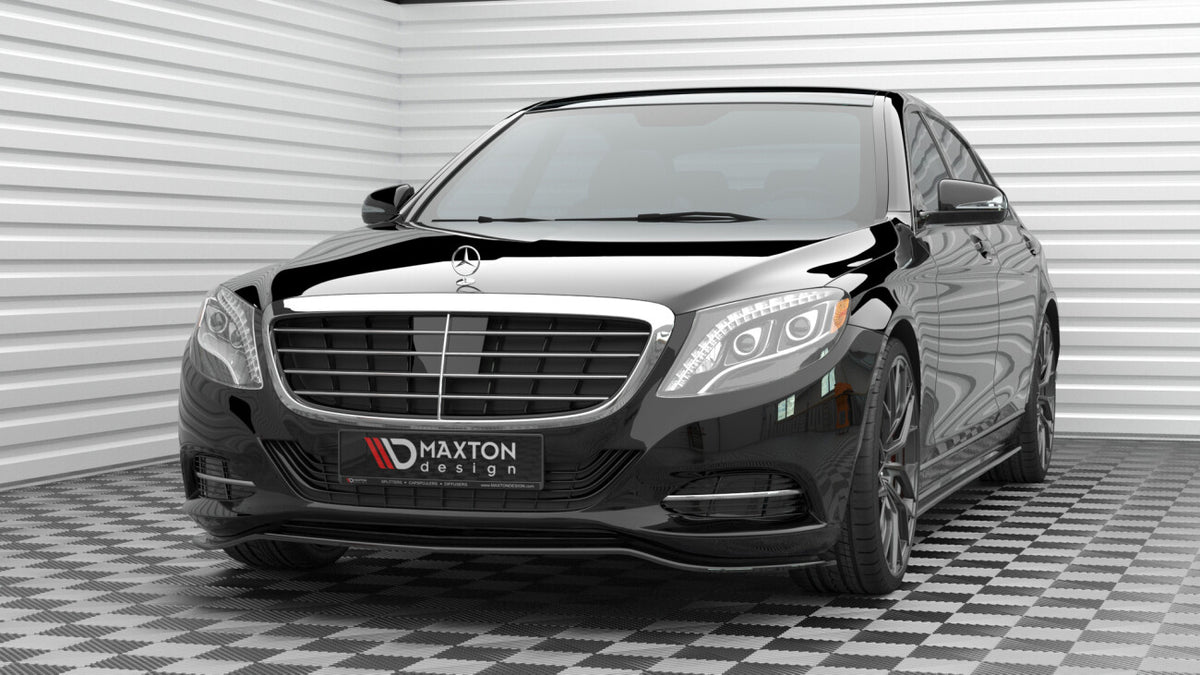 Frontlippe V.1 passend für Mercedes S W222 schwarz Hochglanz