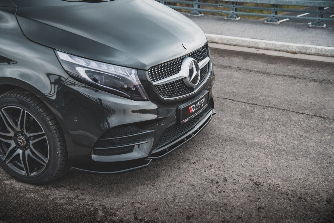 Frontlippe V.1 passend für Mercedes V-Klasse AMG-Line W447 FL schwarz Hochglanz