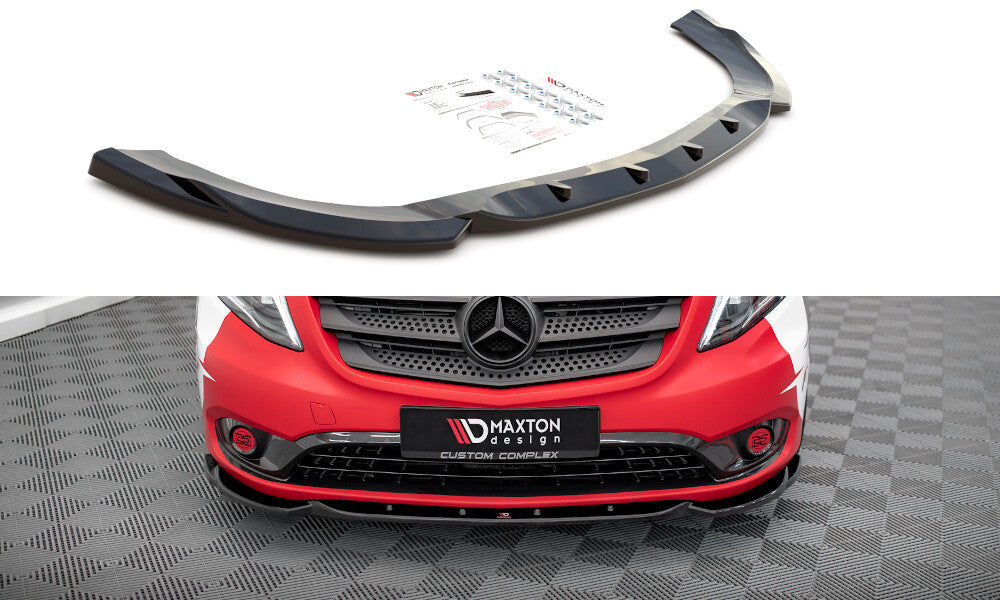Frontlippe V.1 passend für Mercedes Vito W447 FL schwarz Hochglanz