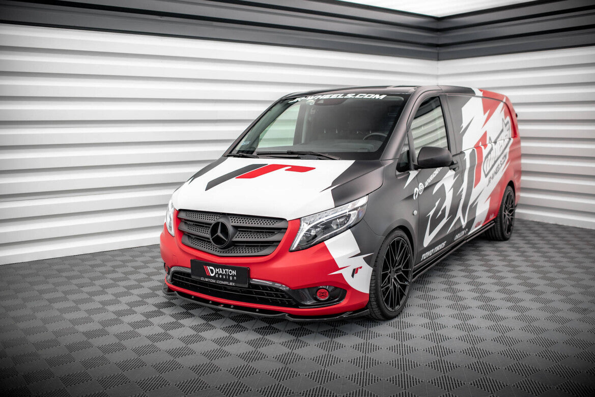 Frontlippe V.1 passend für Mercedes Vito W447 FL schwarz Hochglanz